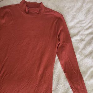 1861 Terracotta Turtleneck Midi Dress